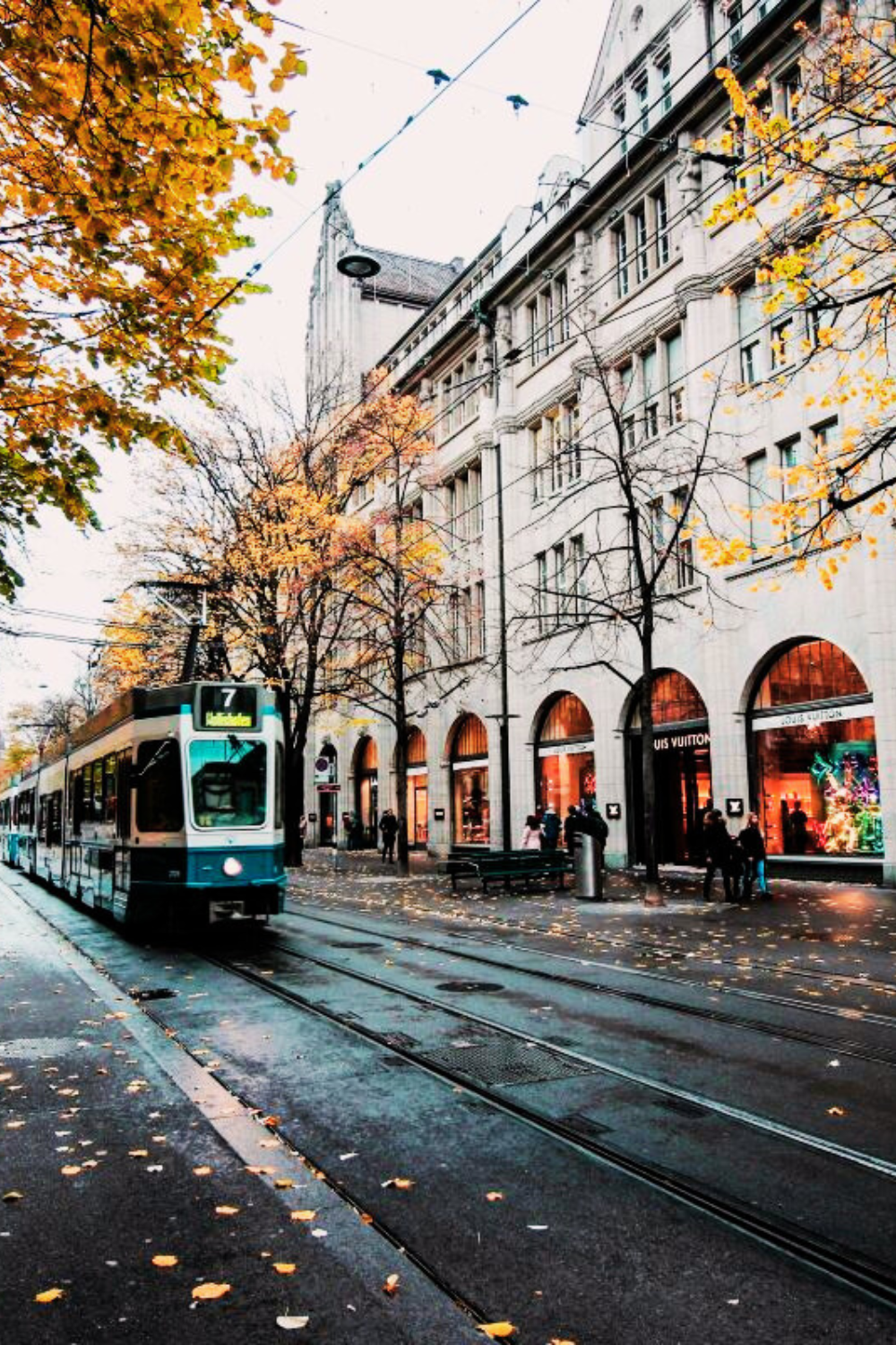 City street in autumn