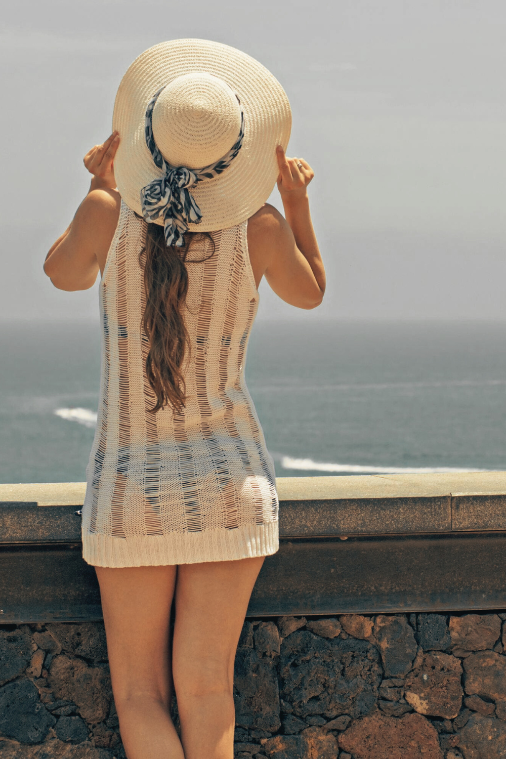 lady by the ocean