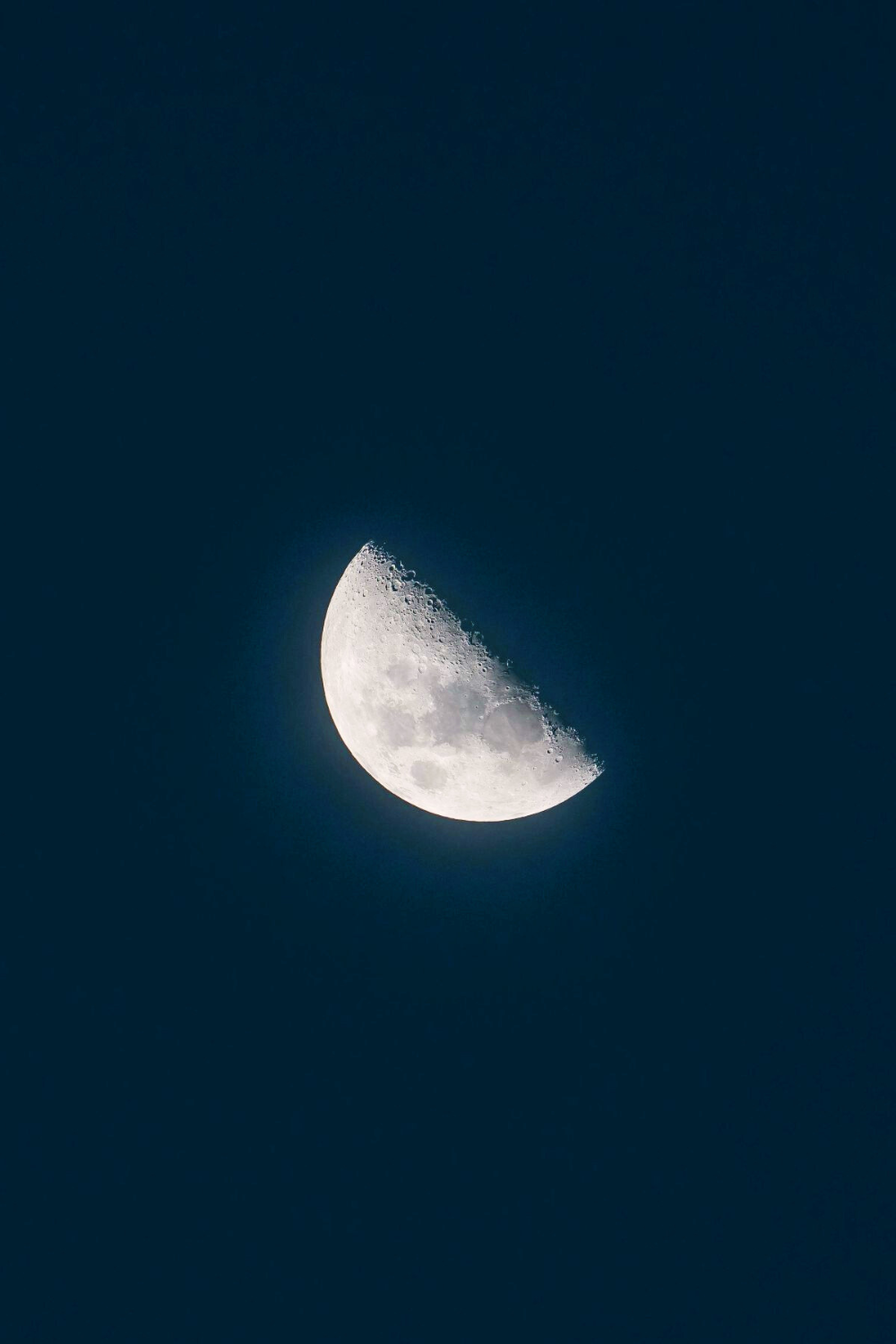 crescent moon on a dark sky
